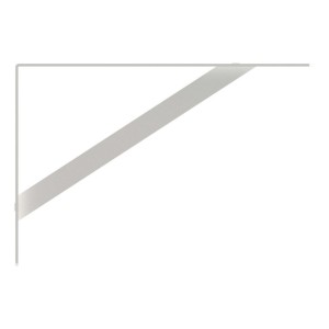 CANTONEIRA EM L 25CM DE FERRO BRANCO