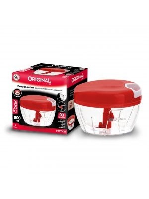 PROCESSADOR DE ALIMENTOS 500ML VERMELHO LINHA COOK UN.