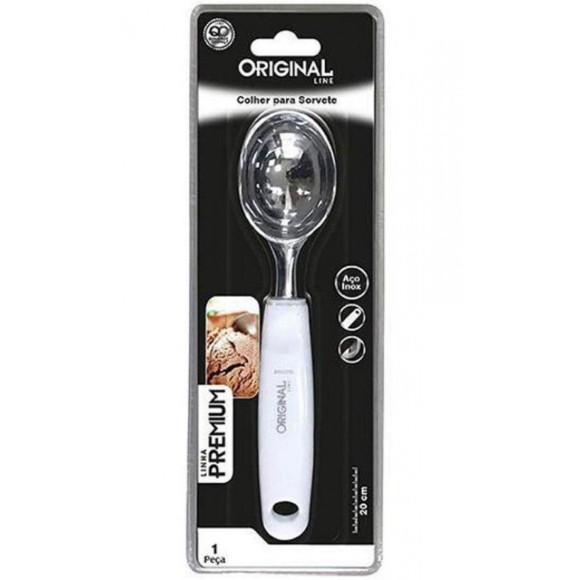 COLHER PARA SORVETE 20CM LINHA PREMIUM UN.
