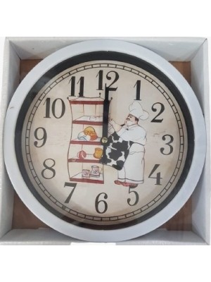 RELOGIO DE PAREDE 20CM ESTAMPADO UN.