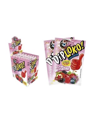 PIRULITO DIP LOKO 165G CX C/15 UNDS BOOOM FRUTAS VERMELHAS DANILLA