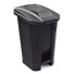 LIXEIRA 120LTS PRETA  C/RODA E PEDAL  C/ TAMPA CLICK