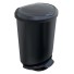 LIXEIRA C/PEDAL E BORDA 45LTS PRETA