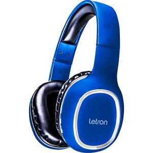 FONE DE OUVIDO SEM FIO MOOD PRETO E AZUL STEREO BLUETOOTH DRIVER 40MM LETRON UN.