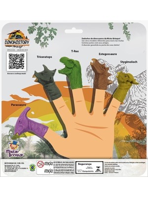 FANTOCHES P/ DEDOS 7CM SPECIES DEDOCHES DINOHISTORY UN. HEFER BRINQUEDOS