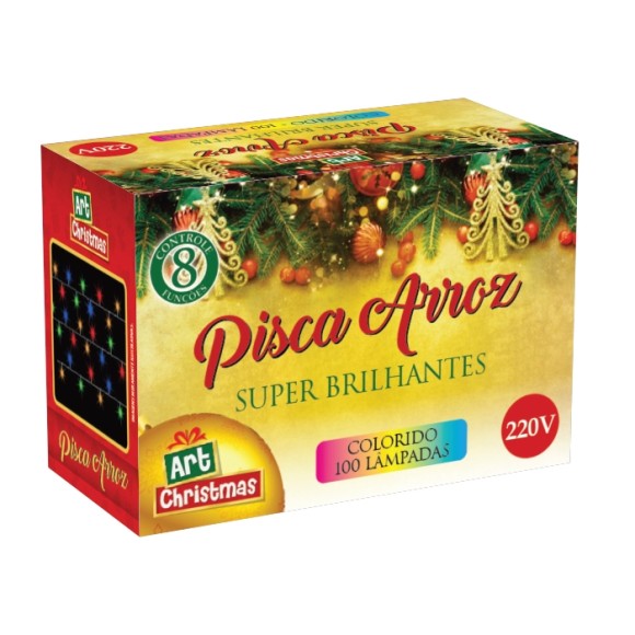 PISCA ARROZ COLOR 100 LAMPADAS 4,2M 220V UN. ZEIN
