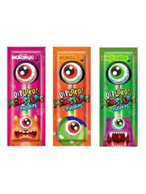 PIRULITO DIPLOKO NEON OLHO 10G UN. SABOR FRUTAS SORTIDAS DANILLA