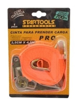 CATRACA C/CINTA P/AMARRACAO ATE 700KGS 25MMX4,5MTS UN.