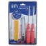 FERRAMENTA 6PCS CHAVE TESTE/FITA ISOLANTE/ESTILETE/REFIL/FENDA/PHILIPS 21,5X14X11,5CM UN.
