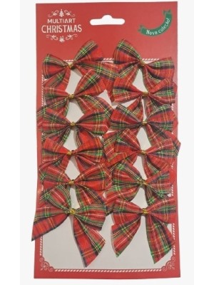 LACO DECORATIVO C/12PCS DE NATAL UN. MULTIART