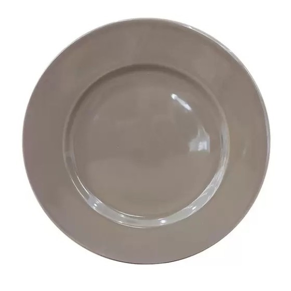 PRATO RASO PORCELANA NUDE GLOSSY 26CM UN.