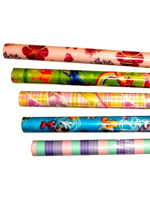 ROLO PAPEL DE PRESENTE 2 FOLHAS INFANTIL 50X60CM UN.