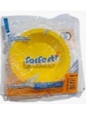PRATO DESCARTÁVEL FUNDO 15CM AMARELO UN. FORFEST