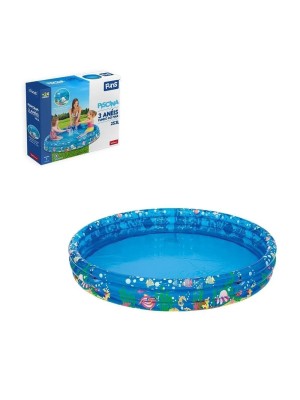 PISCINA INFLAVEL 3 ANEIS FUNDO DO MAR 253L UN. WELLMIX