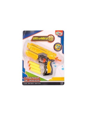 PISTOLA LANCA DARDOS C/3 DARDOS 17X11CM UN. WELLMIX