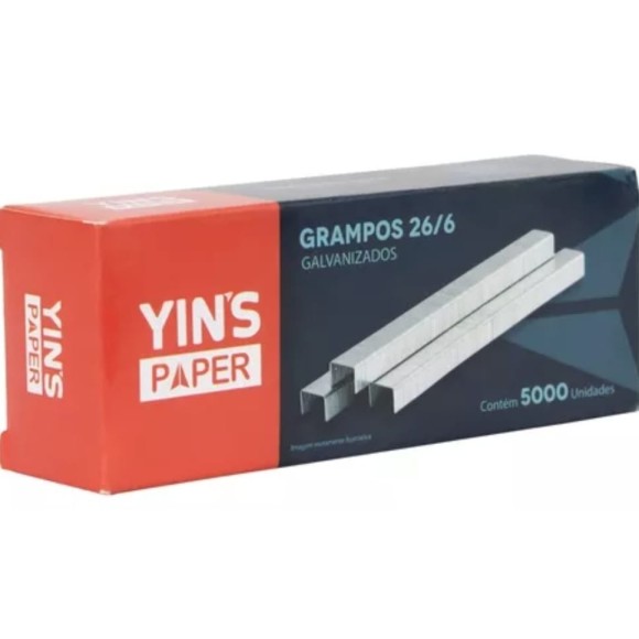 GRAMPO GALVANIZADO 26/6 C/ 5000 YINS PAPER