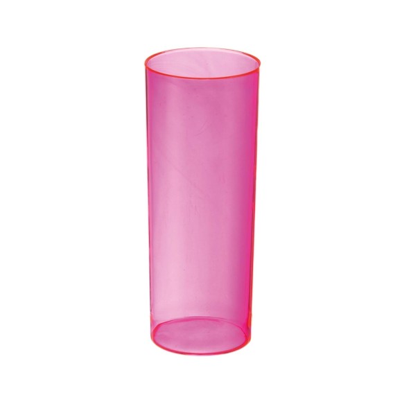 COPO LONG DRINK ROSA NEON 320ML UN. PLASTIFESTA