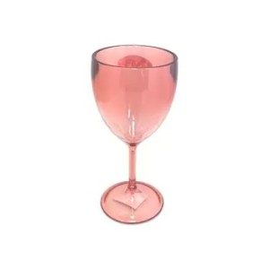 TACA VINHO SENSACAO ROSE TRANSLUCIDO 300ML UN. PLASTIFESTA
