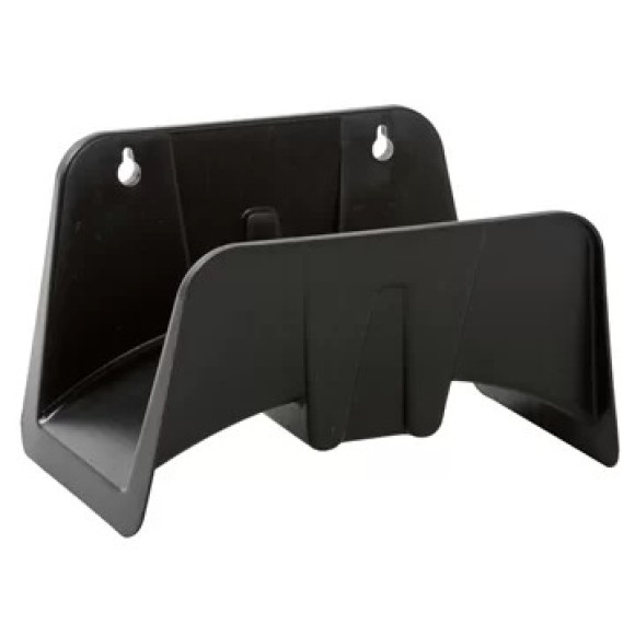 SUPORTE PLASTICO MANGUEIRA PRETO UN. PLASBOHN