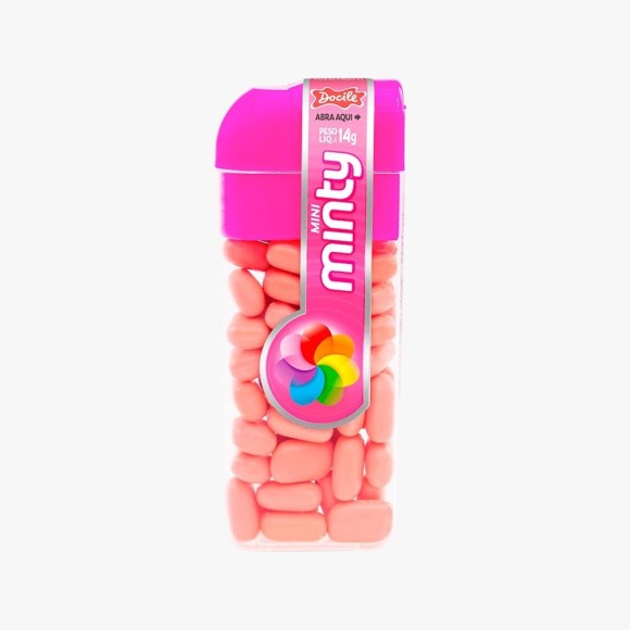 PASTILHA MINI MINTY 14G SABOR TUTTI-FRUTTI UN.
