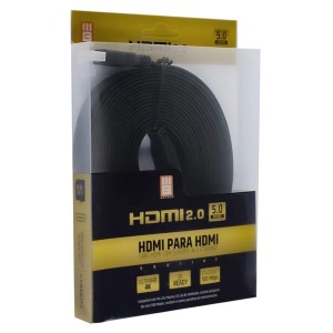 CABO HDMI X HDMI 4K ACHATADO COM 5M UN. 